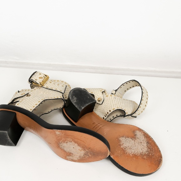 Isabel Marant -Jaeryn studded snake-effect leather - Picture 6 of 8